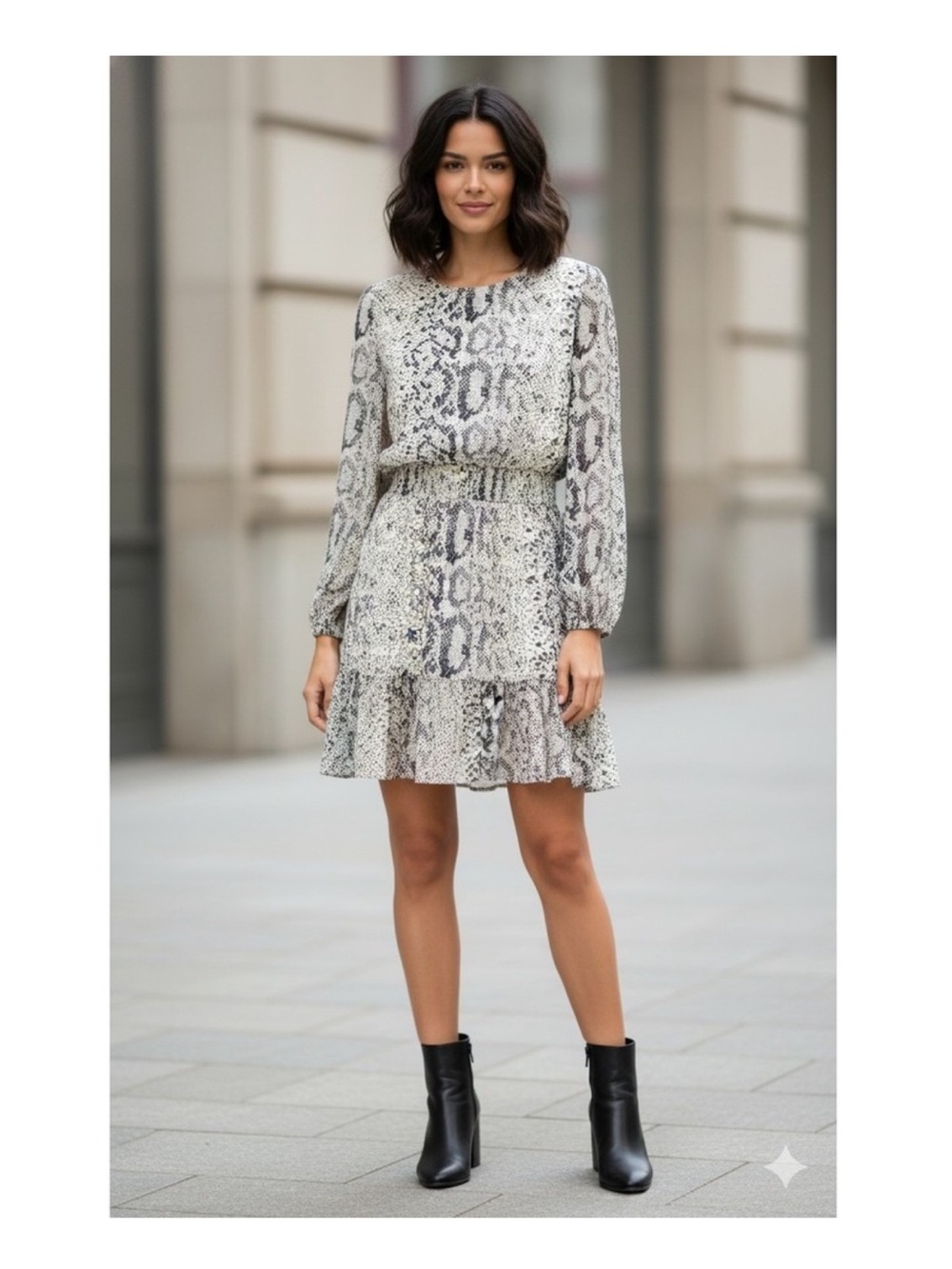 J.Crew Animal-Print Smocked-Waist Dress
